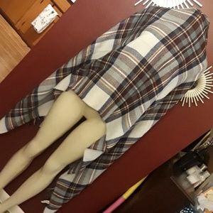 Long rectangle plaid scarf